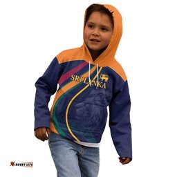 Custom Sri Lanka Cricket Kid Hoodie Shri Lanka Jathika Crikat Kandayama
