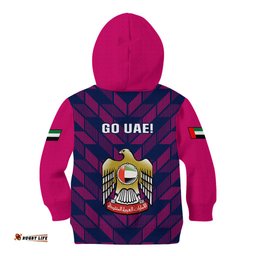 United Arab Emirates Cricket Kid Hoodie Go UAE Dynamic Version