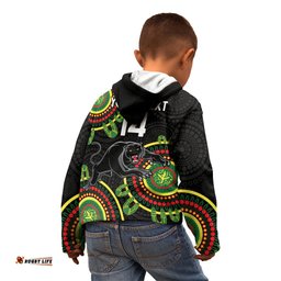 Custom NRL Panthers NAIDOC Week Kid Hoodie Keep The Fire Burning Indigenous Art