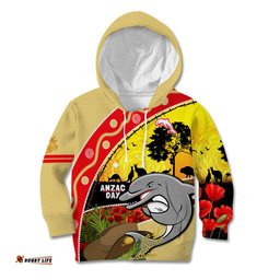Dolphins ANZAC Day Kid Hoodie Rosemary Starring Night Style