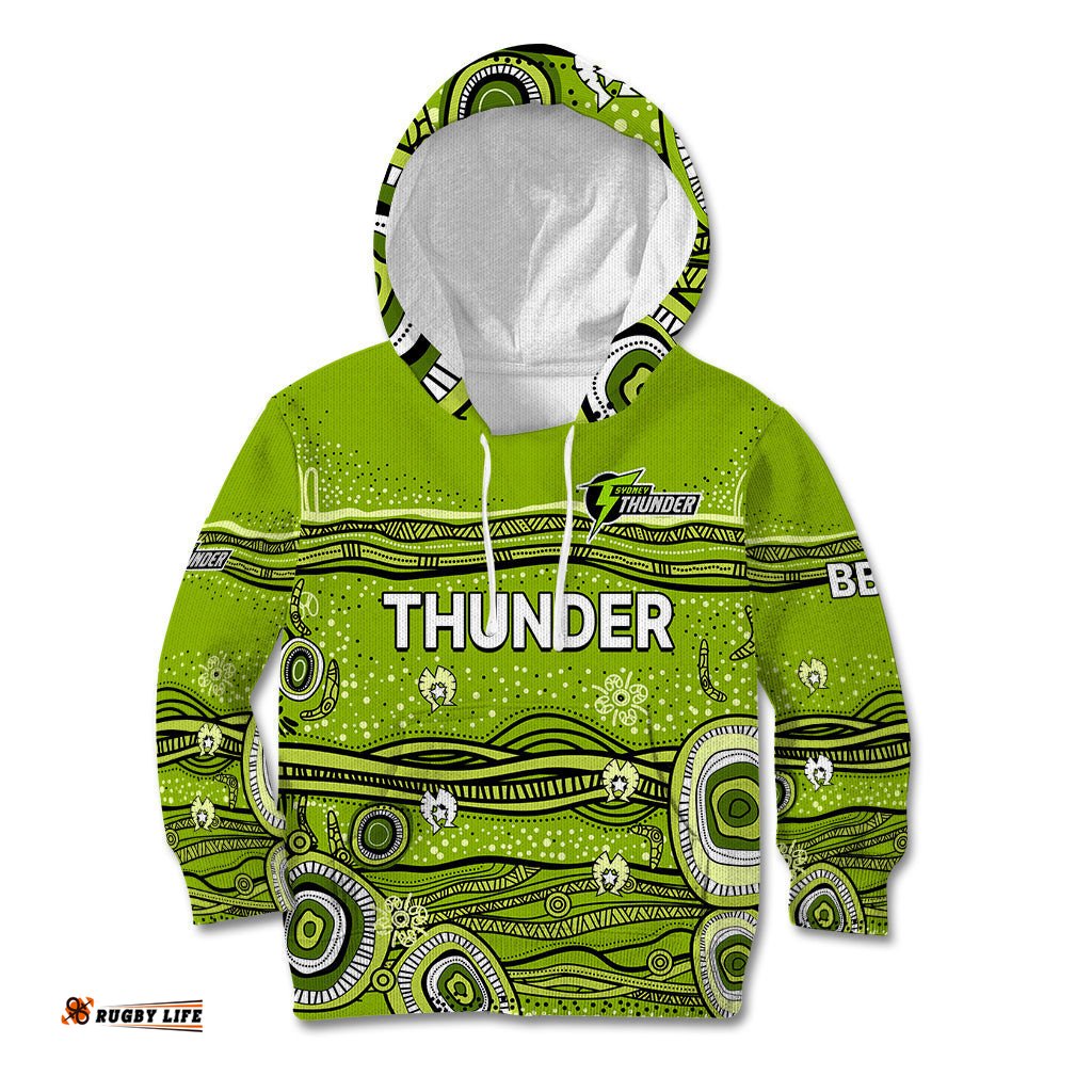 Australia Thunder Cricket Kid Hoodie Indigenous