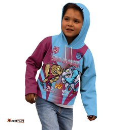 Custom NSW Blues And QLD Maroons Rugby Kid Hoodie 2024 Cockroaches Cane toads Together
