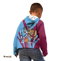 Custom NSW Blues And QLD Maroons Rugby Kid Hoodie 2024 Cockroaches Cane toads Together