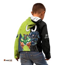 Custom Raiders and Panthers Kid Hoodie Together Sporty Style