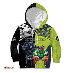 Custom Raiders and Panthers Kid Hoodie Together Sporty Style