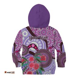 Personalised Australia NAIDOC 2024 Kid Hoodie Keep the Fire Burning Hakea Flowers