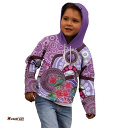 Personalised Australia NAIDOC 2024 Kid Hoodie Keep the Fire Burning Hakea Flowers