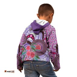 Personalised Australia NAIDOC 2024 Kid Hoodie Keep the Fire Burning Hakea Flowers