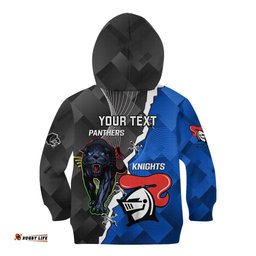 Personalised Panthers And Knights Rugby Kid Hoodie Sporty Style