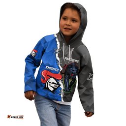 Personalised Panthers And Knights Rugby Kid Hoodie Sporty Style