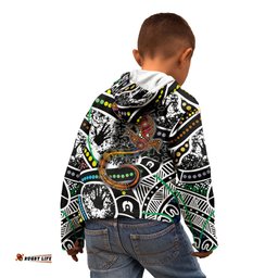 Aboriginal Lizzard Pattern Dot Art Kid Hoodie