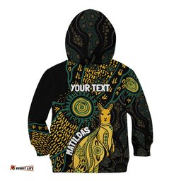 Australia Matildas Indigenous Kid Hoodie NAIDOC 2024 Keep The Fire Burning