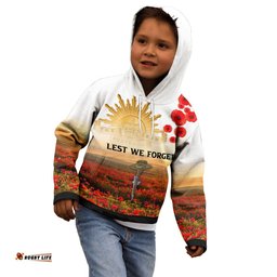 ANZAC Day Hoodie Kid We Will Remember Them