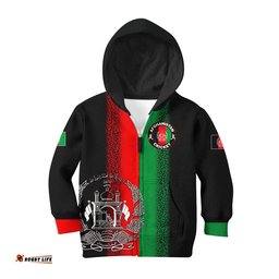 Custom Personalised And Number Afghanistan Cricket Jersey Hoodie KID