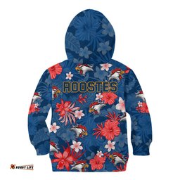 Roosters Rugby Kid Hoodie Beautiful Floral Pattern Spring Summer Vibe