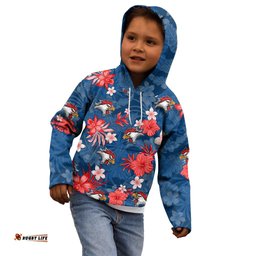 Roosters Rugby Kid Hoodie Beautiful Floral Pattern Spring Summer Vibe