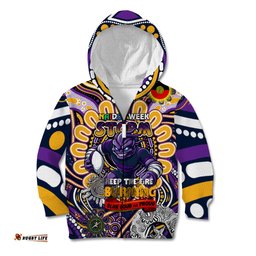 Custom NAIDOC Week 2024 Storm Kid Hoodie Mascot Rugby