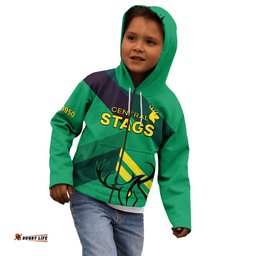 Custom Text And Number New Zealand Central Districts Cricket Kid Hoodie Central Stags Simple Style