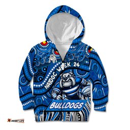 Custom Australia NAIDOC Week 2024 Kid Hoodie Bulldogs Mascot Keep The Fire Burning