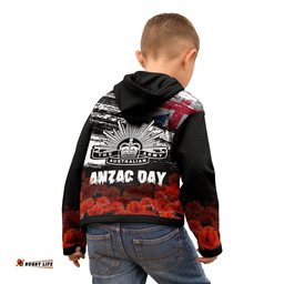 ANZAC Day Hoodie Kid Remembrance ANZAC