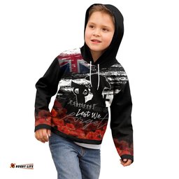 ANZAC Day Hoodie Kid Remembrance ANZAC