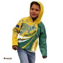 Custom Australia Matildas Indigenous Kid Hoodie Go Tilly Special