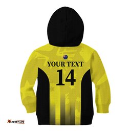 Custom Australia Cricket Kid Hoodie 2024 World Cup Go Aussie Gold Version