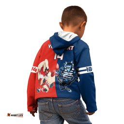 Personalised Swans And Cats Football Kid Hoodie Sydney Mix Geelong Sporty Version