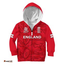 Custom Text And Number England Cricket Hoodie KID Mens World Cup