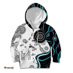 Aboriginal Pattern Torest Strait Island Kid Hoodie