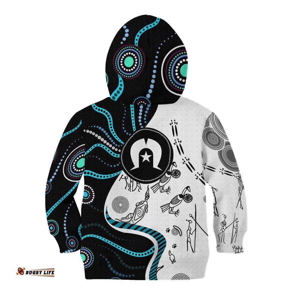 Aboriginal Pattern Torest Strait Island Kid Hoodie