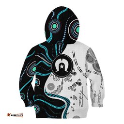Aboriginal Pattern Torest Strait Island Kid Hoodie