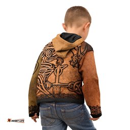 Celtic Dragon Hoodie Kid Celtic Dragon With Cross Vintage Style