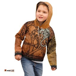 Celtic Dragon Hoodie Kid Celtic Dragon With Cross Vintage Style