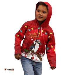 Australia Christmas Kid Hoodie Aussie Kookaburra Santa Merry Xmas