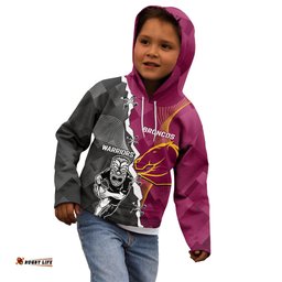 Personalised Warriors And Broncos Rugby Kid Hoodie Together Sporty Style