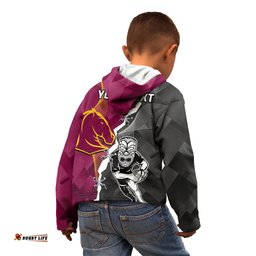 Personalised Warriors And Broncos Rugby Kid Hoodie Together Sporty Style