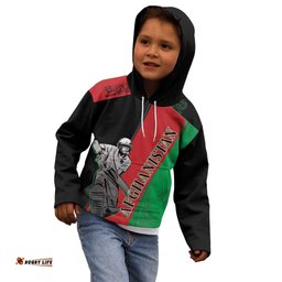 Custom Afghanistan Cricket Kid Hoodie Sporty Version