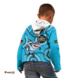 Custom NRL Sharks NAIDOC Week Kid Hoodie Keep The Fire Burning Indigenous Art