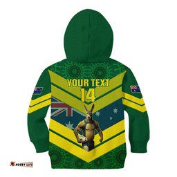 Custom Australia Rugby Kid Hoodie Pacific Go Aussie Kangaroos