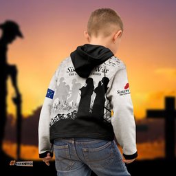 ANZAC Day Zip Up Hoodie Kids Sisters Of War