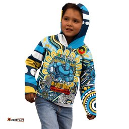 Custom NAIDOC Week 2024 Titans Kid Hoodie Mascot Rugby