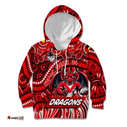 Custom Australia NAIDOC Week 2024 Kid Hoodie Dragons Mascot Keep The Fire Burning