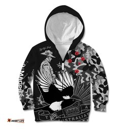AFL ANZAC Magpies Kid Hoodie Camouflage