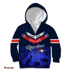 Rosster Easts To Win Kid Hoodie Sydney Rugby est 1908 Boomerang Indeginous