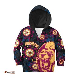 Brisbane Aboriginal Hoodie KID Roaring Lions