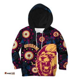 Brisbane Aboriginal Hoodie KID Roaring Lions