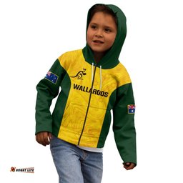 Australia Rugby Kid Hoodie Go Wallaroos Pacific Simple Version