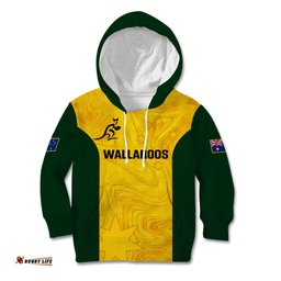 Australia Rugby Kid Hoodie Go Wallaroos Pacific Simple Version