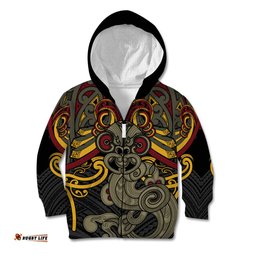 Maori Hei Tiki Tribal Tattoo Kid Hoodie